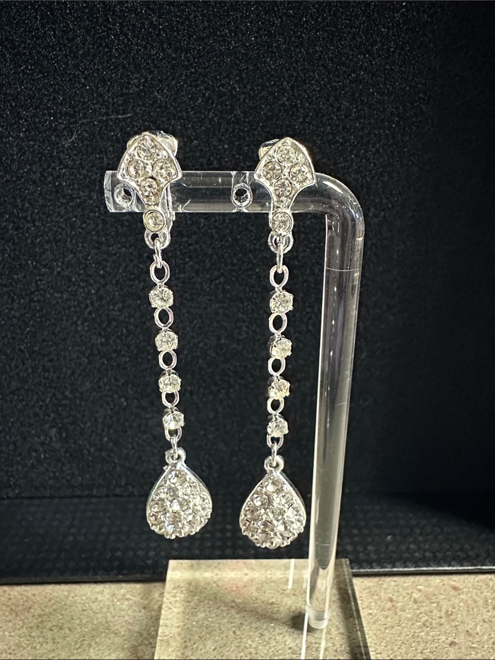 Vintage Sarah Coventry “Elegance” Rhinestone Clip-On Earrings